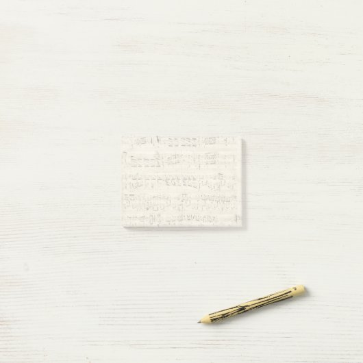 Post-it® Partition sur parchemin manuscrite en encre (Sur un bureau)