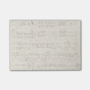 Post-it® Partition sur parchemin manuscrite en encre