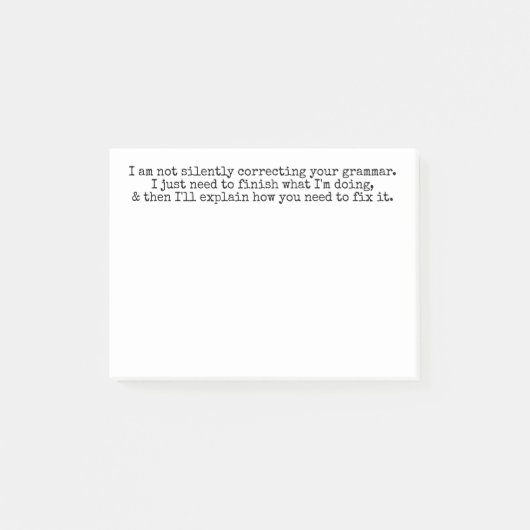 Post-it® Pas De Correction Silencieuse De Votre Grammaire ( (Devant)
