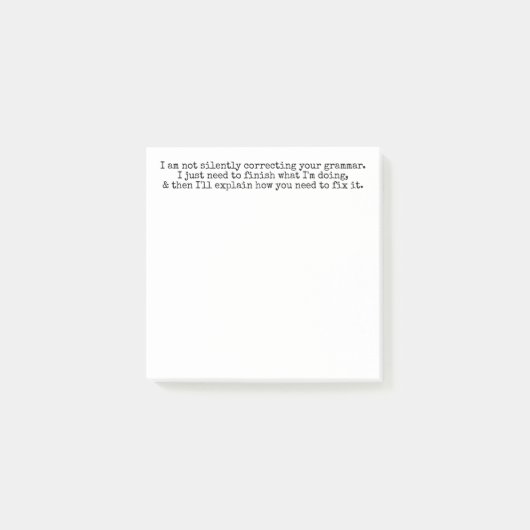 Post-it® Pas De Correction Silencieuse De Votre Grammaire ( (Devant)