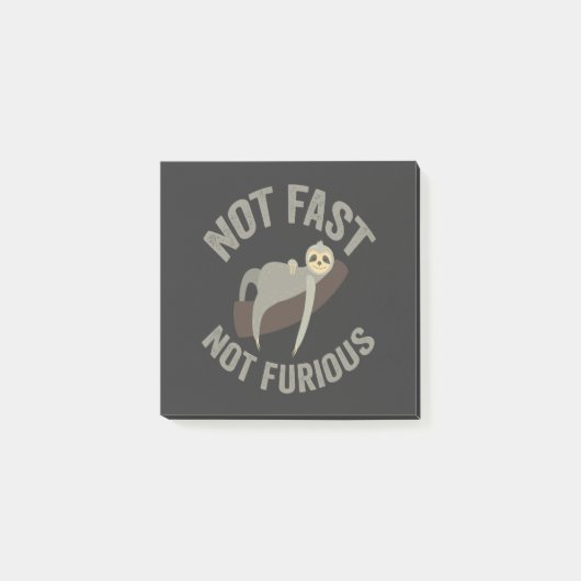 Post-it® Pas Rapide Pas Furieux Sloth Funny Slogan Animal (Devant)