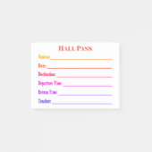 Post-it® Passe Hall colorée (Devant)