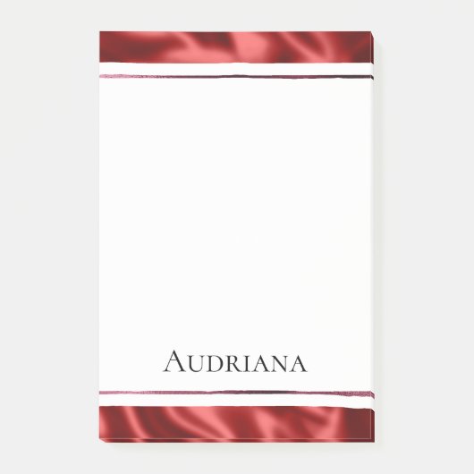 Post-it® Passion Rouge Romantique Faux Satin (Devant)