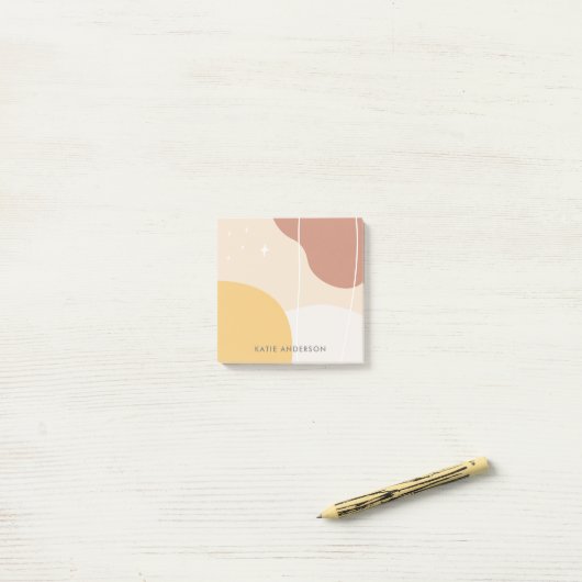 Post-it® Pastel Abstrait minimaliste (Sur un bureau)