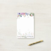 Post-it® Pastel aquarelle fleurie Jérémie 29:13 Écriture (Sur un bureau)