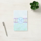 Post-it® Pastel Blue Floral Monogramme (Bureau)