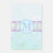 Post-it® Pastel Blue Floral Monogramme (Devant)