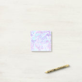 Post-it® Pastel Blue & Purple Marble Texture liquide (Sur un bureau)
