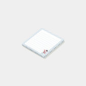 Post-it® Pastel Blue Stripes, Chic Waving Snowman (Incliné)
