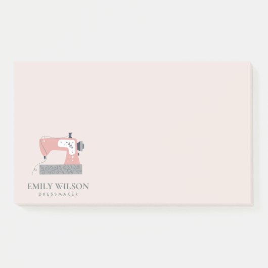 POST-IT® PASTEL BLUSH PEACH GRIS ROSE SEWING MACHINE TAILEU (Devant)