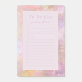 Post-it® Pastel Florals Chic Script Personalized (Devant)