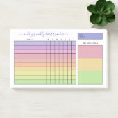 Post-it® Pastel Gradient Weekly Habit Tracker (Bureau)
