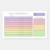 Post-it® Pastel Gradient Weekly Habit Tracker (Devant)