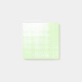 Post-it® Pastel green halftone gradient chic custom name (Devant)