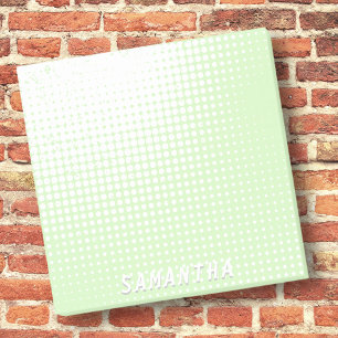 Post-it® Pastel green halftone gradient chic custom name
