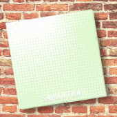 Post-it® Pastel green halftone gradient chic custom name