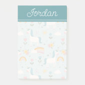 Post-it® Pastel mignon Rainbow Unicorn Motif (Devant)