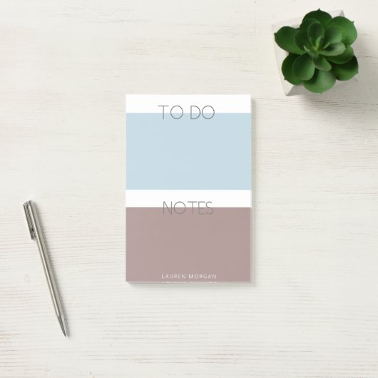 Post-it® Pastel moderne | Notes de monogramme (Bureau)
