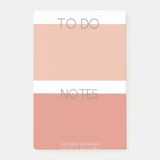 Post-it® Pastel moderne | Notes de monogramme (Devant)