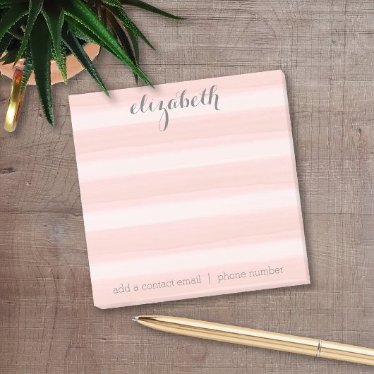 Post-it® Pastel Peach and Grey Stationery Suite pour femmes