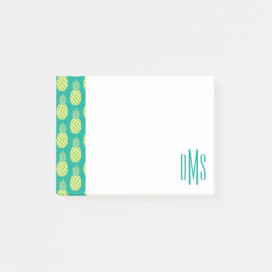 Post-it® Pastel Pineapples| Monogramme (Devant)