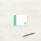 Post-it® Pastel Pineapples| Monogramme (Sur un bureau)