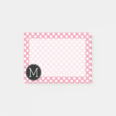 Post-it® Pastel Pink and Black Polka Dots Custom (Devant)