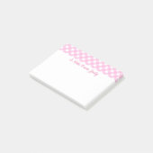 Post-it® Pastel Pink En vichy Motif (Incliné)