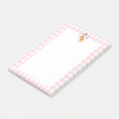 Post-it® Pastel Pink Farmhouse Plaid Check Christmas Bells (Incliné)