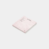 Post-it® Pastel Pink Feminine Simple Modern Monogram (Incliné)
