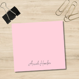 Post-it® Pastel Pink Professionnel Minimaliste Noir Script