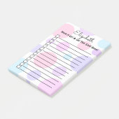 Post-it® Pastel Polka Dot Monogramme Feminine personnalisée (Incliné)