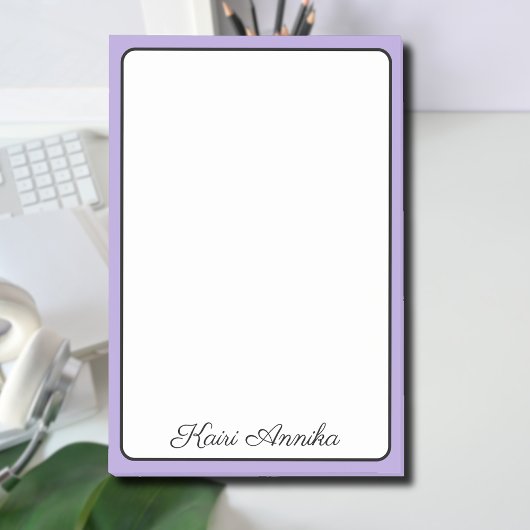 Post-it® Pastel Purple Border Professionnel Nom simple