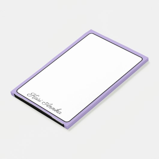 Post-it® Pastel Purple Border Professionnel Nom simple (Incliné)