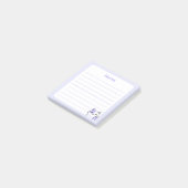 Post-it® Pastel Purple Kawaii Chibi Kitty Chat Wave Bonjour (Incliné)