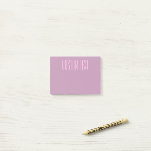Post-it® Pastel Purple & Pink clair | Texte modifiable mode (Sur un bureau)