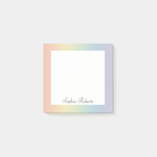 Post-it® Pastel Rainbow Custom Name  (Devant)