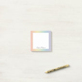 Post-it® Pastel Rainbow Custom Name  (Sur un bureau)