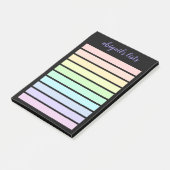 Post-it® Pastel Rainbow List Arrière - plan noir Nom person (Incliné)
