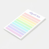 Post-it® Pastel Rainbow List - Nom personnalisé (Incliné)