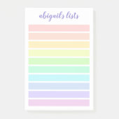 Post-it® Pastel Rainbow List - Nom personnalisé (Devant)