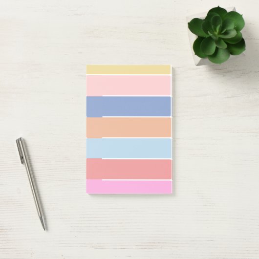 Post-it® Pastel Rainbow Post il note livre blanc (Bureau)