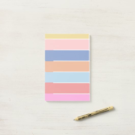 Post-it® Pastel Rainbow Post il note livre blanc (Sur un bureau)