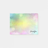 Post-it® Pastel rose jaune do-it-yourself Nom personnalisé (Devant)