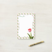 Post-it® Pastel rose Tulip Printemps florale Photographie (Sur un bureau)