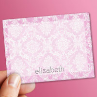 Pastel rose Vintage Damask motif Grungy Finition