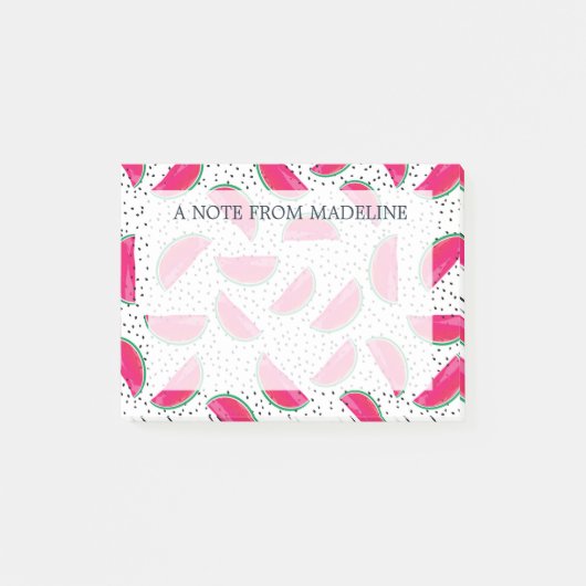 Post-it® Pastèque au néon sur le motif de graines (Devant)