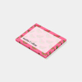Post-it® Pastèque d'été sur le motif rose (Incliné)