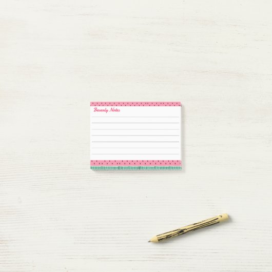 Post-it® Pastèque douce (Sur un bureau)
