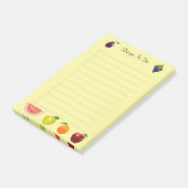 Post-it® Pastèque Pomme & Raisins Fruits sur Notes Jaunes (Incliné)
